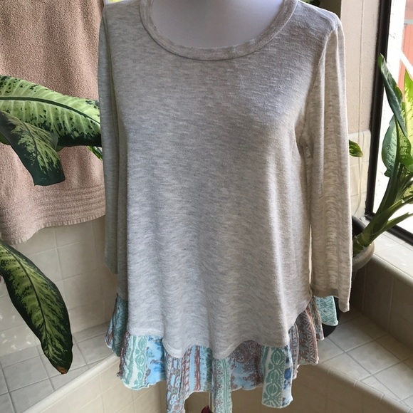 ODDY cute cream top with blue/brown/green bottom - Picture 1 of 5